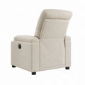 Fauteuil relax inclinable manuel beige en polyester 78 x 92 x 102 cm