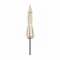 Parasol de jardin rond pliable beige en polyester avec mât en acier diamètre 270 cm hauteur 245 cm