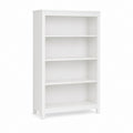 Bibliothèque blanche en MDF rectangulaire 80 x 30 x 180 cm à 4 niveaux